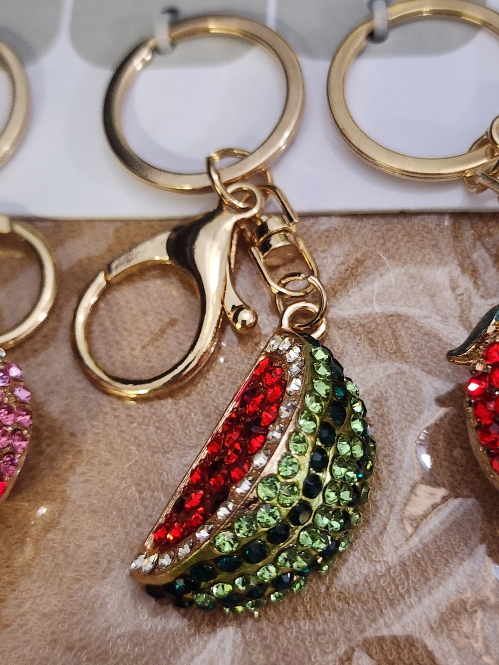 Crystal Watermelon Ketchain/bag Charm.